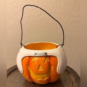 Texas Longhorns Football Pumpkin Halloween Helmet Candy Bowl Trick or Treat